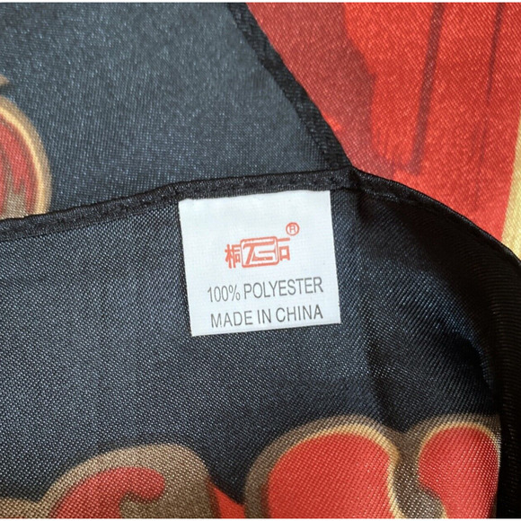 Asian Emperor Empress Scarf large silky feel square wrap modern colorful satin - Picture 7 of 8